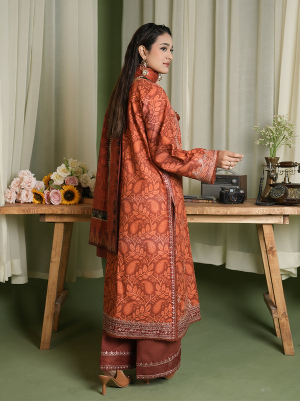 EMBROIDERED-3PC SLUB KHADDAR-VM358