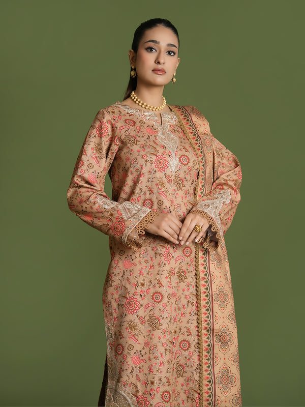 EMBROIDERED-3PC SLUB KHADDAR-VM359