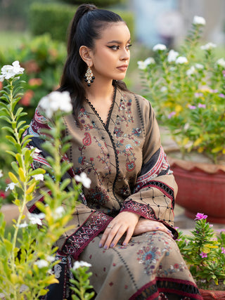 3PC -EMBROIDERED DHANAK SUIT-VM1304