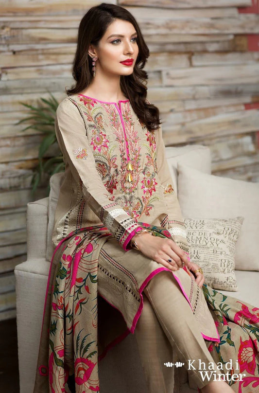 KHAADI-3PC LAWN-VM232