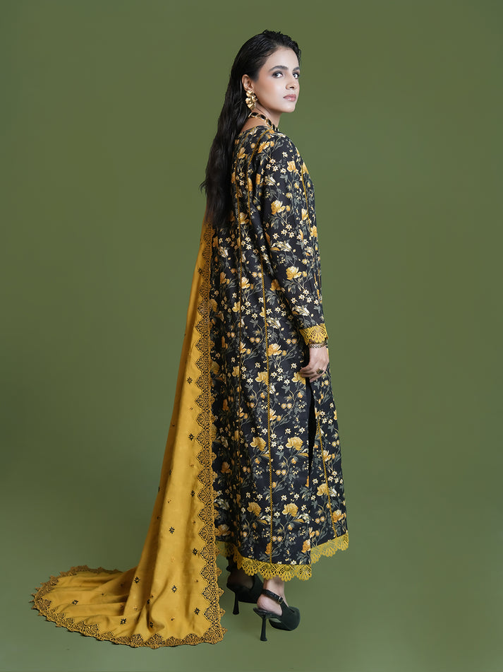 EMBROIDERED-3PC SLUB KHADDAR-VM360