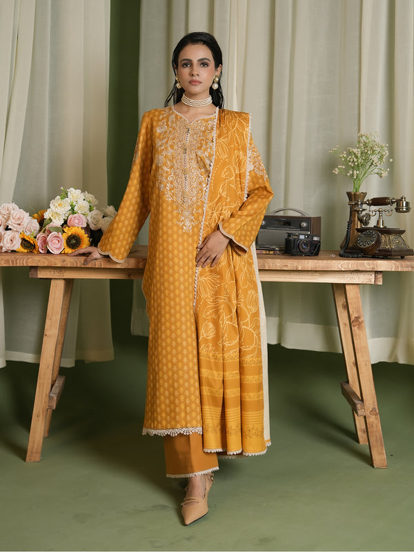 EMBROIDERED-3PC SLUB KHADDAR-VM357