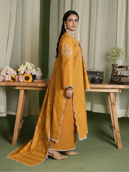 EMBROIDERED-3PC SLUB KHADDAR-VM357