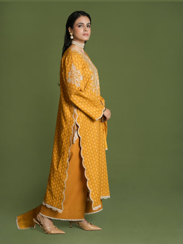 EMBROIDERED-3PC SLUB KHADDAR-VM357