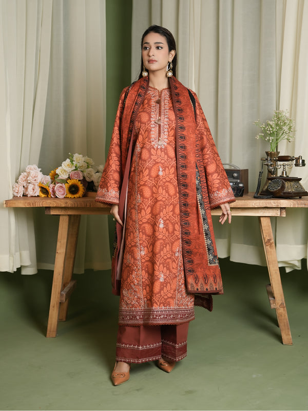 EMBROIDERED-3PC SLUB KHADDAR-VM358