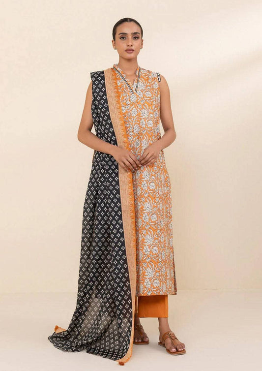 3 Piece Unstitched Printed Lawn Suit | SPR-2614-B