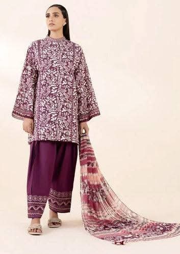 3 Piece Unstitched Printed Lawn Suit | SPR-2611-A