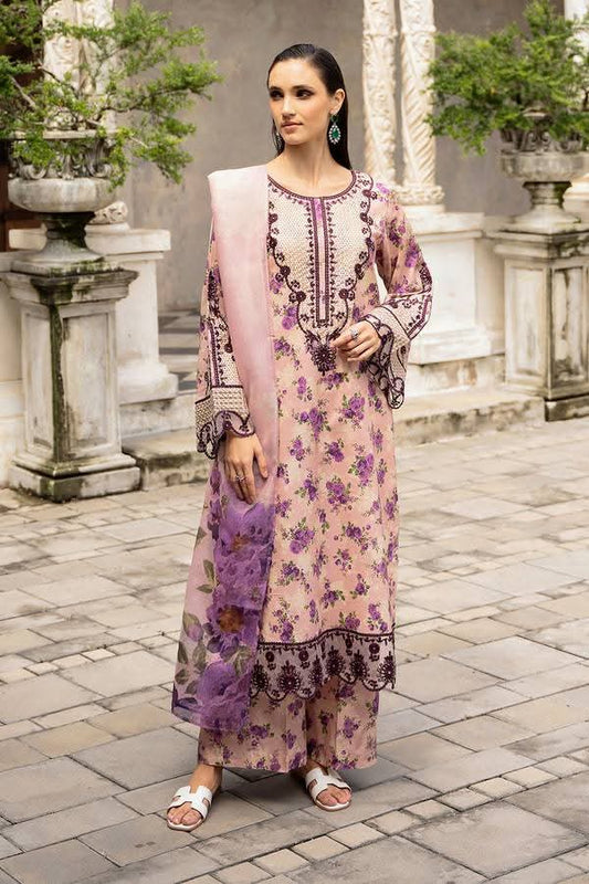 3 Piece Unstitched Printed Lawn Suit | IZK-2417-B