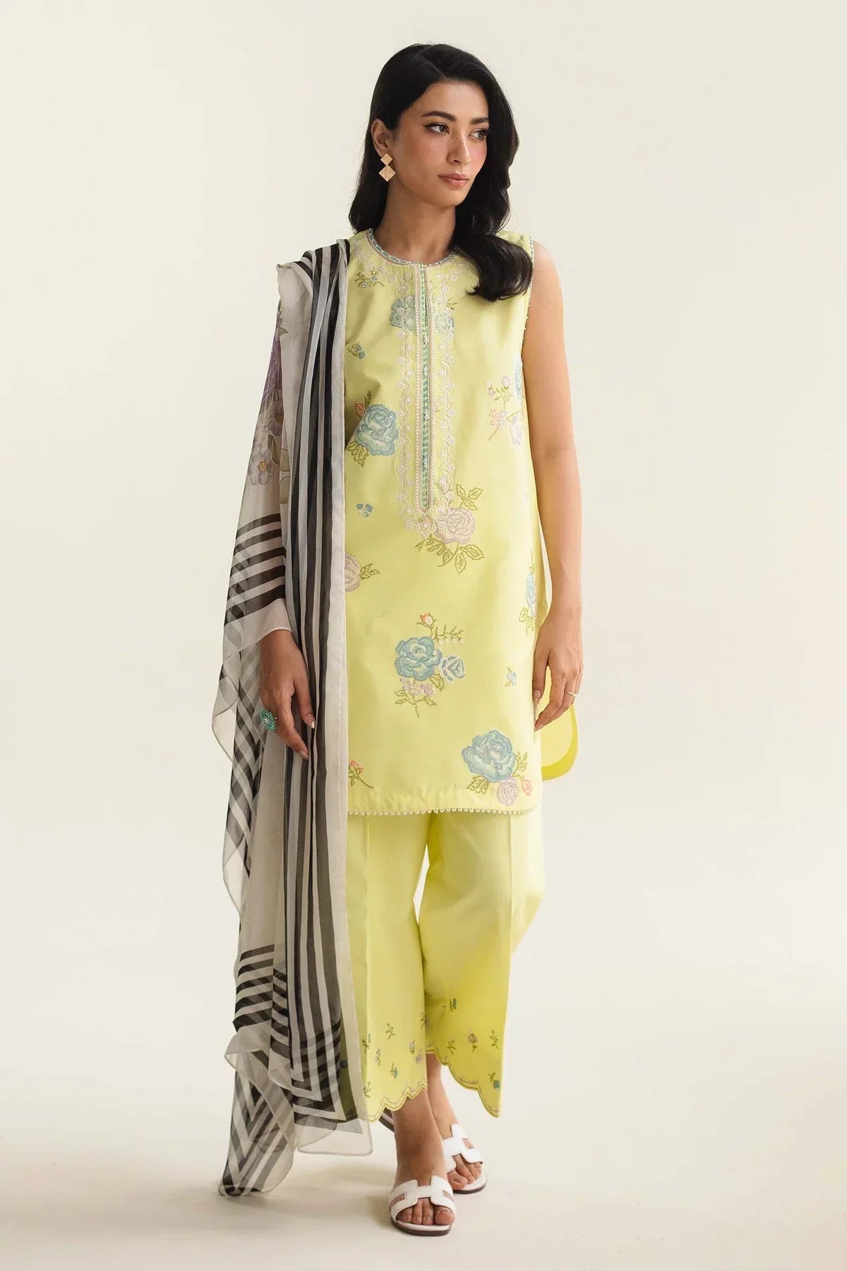 ZARA SHAHJAHAN-3PC LAWN-VM259