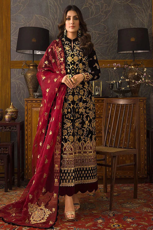 ZAINAB CHOTTANI-3PC SHAMOZ SILK-VM39